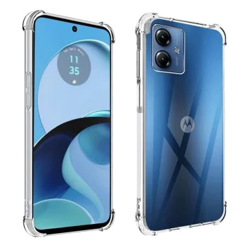 Калъф за Motorola Moto G54 - Удароустойчив Прозрачен Силиконов - Прозрачен