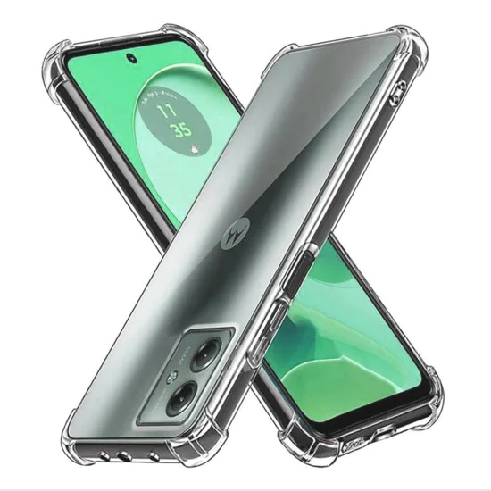 Калъф за Motorola Moto G54 - Удароустойчив Прозрачен Силиконов - Прозрачен