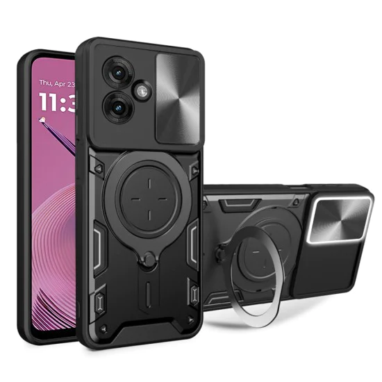 Калъф за Motorola Moto G55 - CamGuard Pro - черен