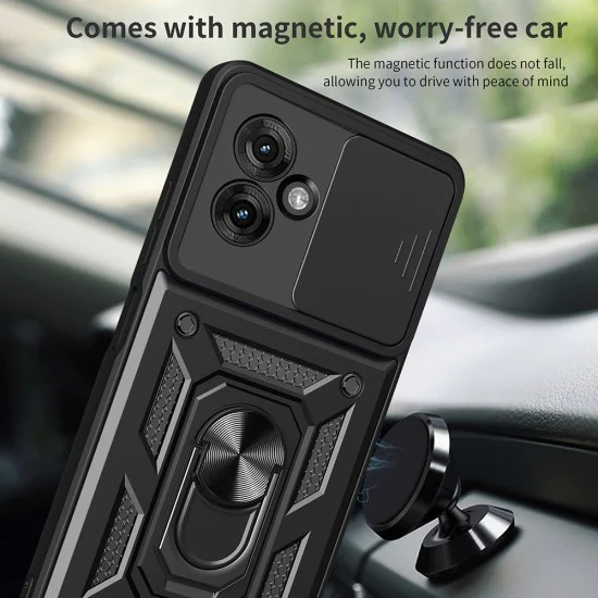 Калъф за Motorola Moto G55 - CamShield Series - Син