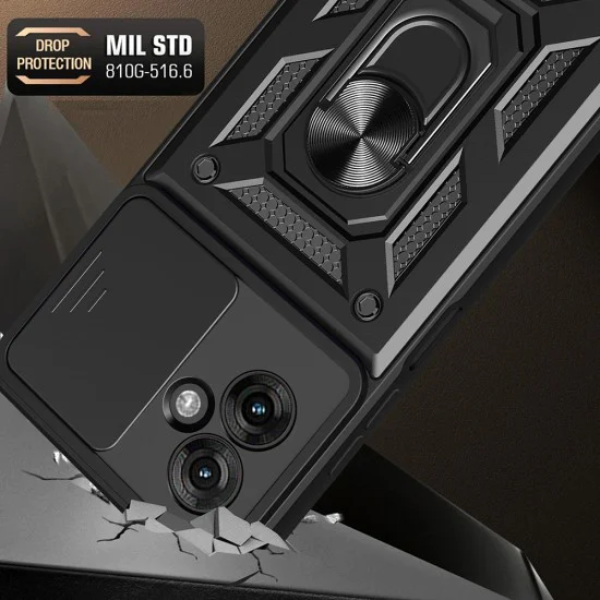 Калъф за Motorola Moto G55 - CamShield Series - зелен