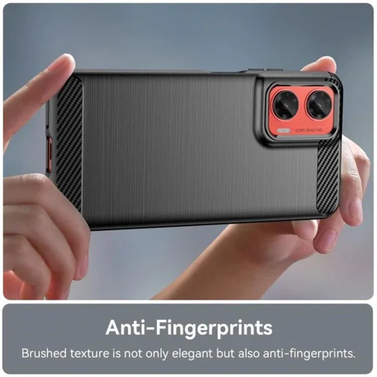 Калъф за Motorola Moto G55 - Carbon Silicone - Blue