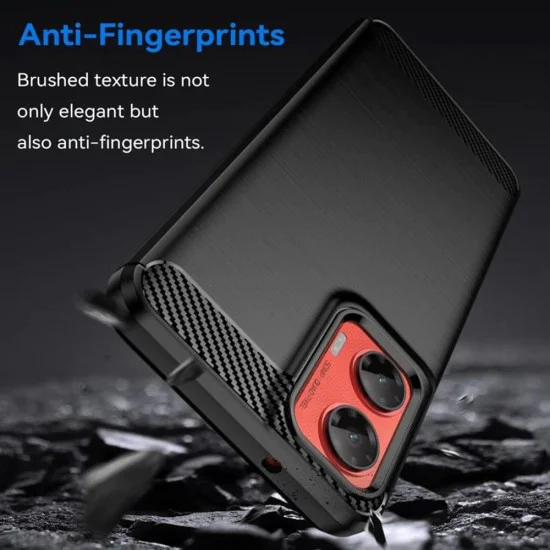 Калъф за Motorola Moto G55 - Carbon Silicone - Blue