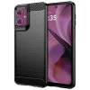 Калъф за Motorola Moto G55 - Carbon Silicone - Черен