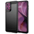 Калъф за Motorola Moto G55 - Carbon Silicone - Черен