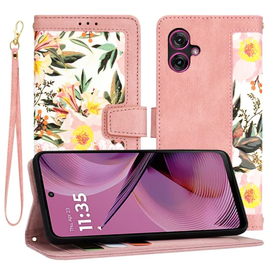 Калъф за Motorola Moto G55 - FlipCraft - Sweetheart Pink