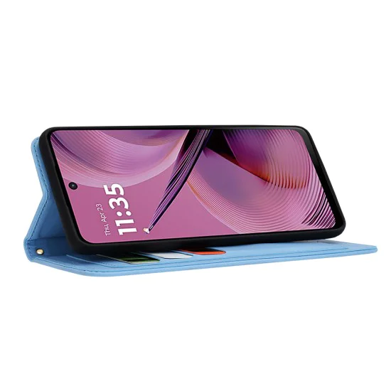 Калъф за Motorola Moto G55 - FlipCraft - Vibrant Blue