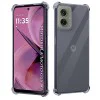 Калъф за Motorola Moto G55 - Techsuit - Удароустойчив Clear Silicone - Опушено Черен