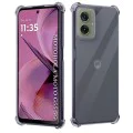 Калъф за Motorola Moto G55 - Techsuit - Удароустойчив Clear Silicone - Опушено Черен