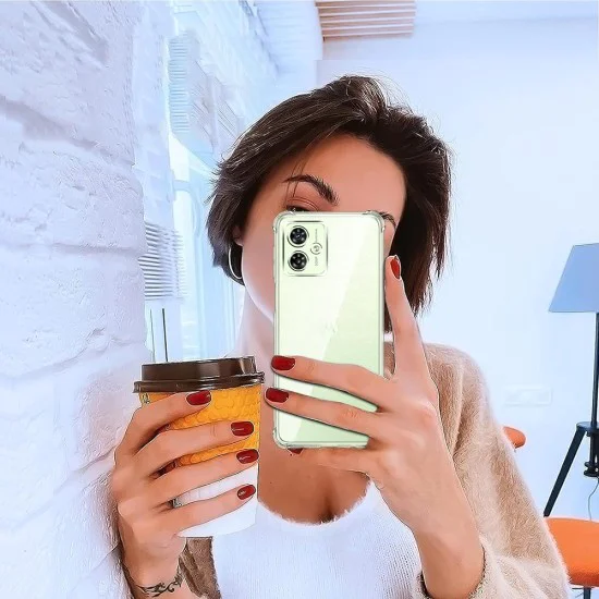 Калъф за Motorola Moto G55 - Удароустойчив Прозрачен Силиконов - Прозрачен