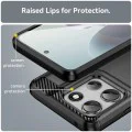 Калъф за Motorola Moto G56 - Techsuit - Carbon Silicone - Черен