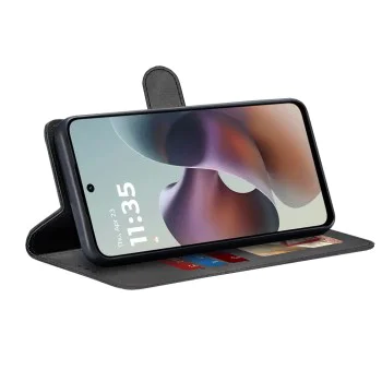 Калъф за Motorola Moto G56 - Techsuit - Diary Book - Черен