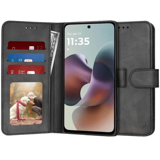 Калъф за Motorola Moto G56 - Techsuit - Diary Book - Черен