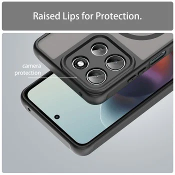 Калъф за Motorola Moto G56 - Techsuit - HaloFrost II MagSafe - Черен