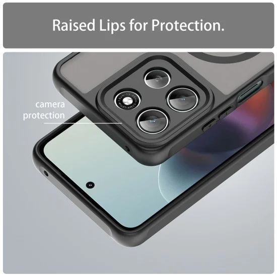 Калъф за Motorola Moto G56 - Techsuit - HaloFrost II MagSafe - Черен