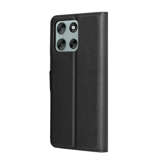 Калъф за Motorola Moto G56 - Techsuit - Leather Folio - Черен