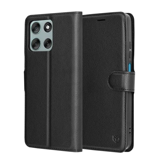 Калъф за Motorola Moto G56 - Techsuit - Leather Folio - Черен