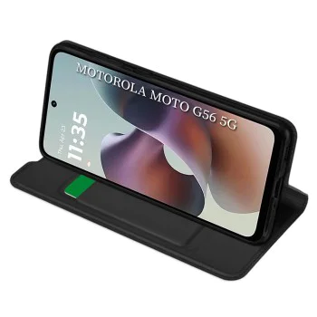 Калъф за Motorola Moto G56 - Techsuit - Magskin Book - Черен