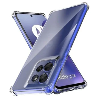 Калъф за Motorola Moto G56 - Techsuit - Удароустойчив Clear Silicone - Прозрачен