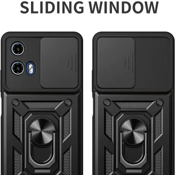 Калъф за Motorola Moto G57 / G67 Power - Techsuit CamShield Series - Черен