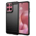 Калъф за Motorola Moto G57 Power / G67 Power – Techsuit Carbon Silicone – Черен