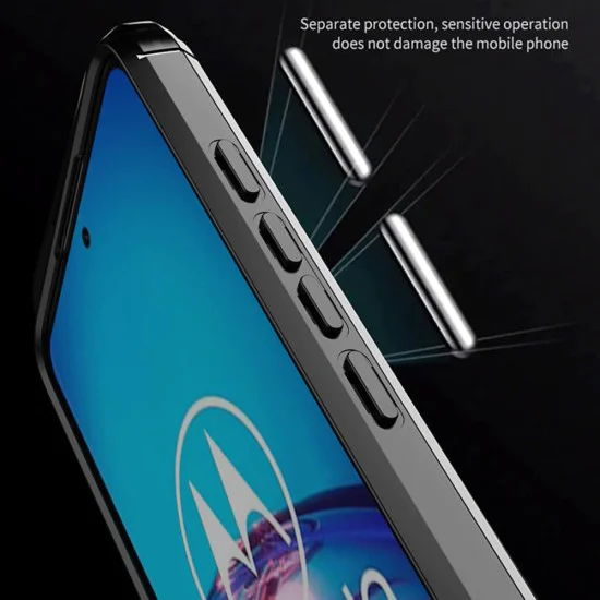 Калъф за Motorola Moto G60 - Carbon Silicone - Черен