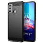 Калъф за Motorola Moto G60 - Carbon Silicone - Черен