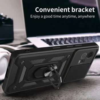 Калъф за Motorola Moto G72 - CamShield Series - черен