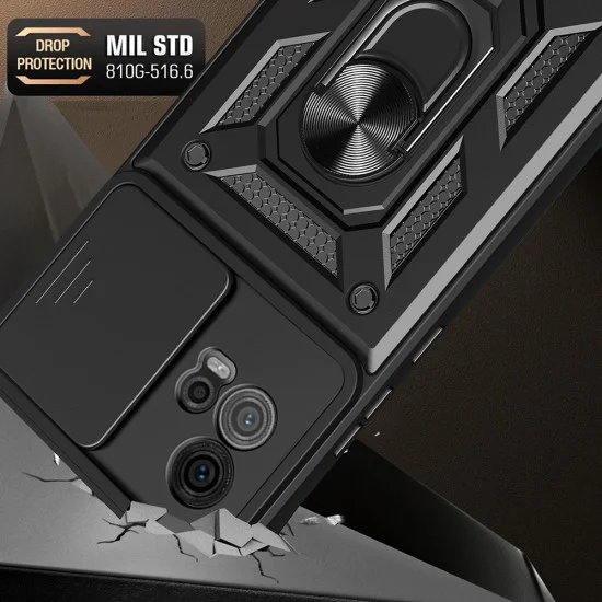 Калъф за Motorola Moto G72 - CamShield Series - черен