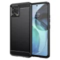 Калъф за Motorola Moto G72 - Carbon Silicone - Черен
