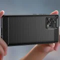 Калъф за Motorola Moto G72 - Carbon Silicone - Черен
