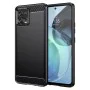 Калъф за Motorola Moto G72 - Carbon Silicone - Черен