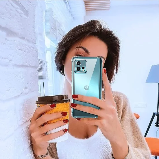 Калъф за Motorola Moto G72 - Удароустойчив Прозрачен Силиконов - Прозрачен