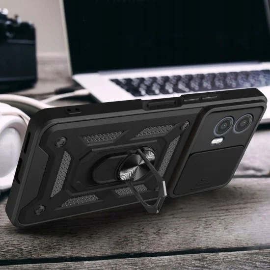 Калъф за Motorola Moto G73 - CamShield Series - черен