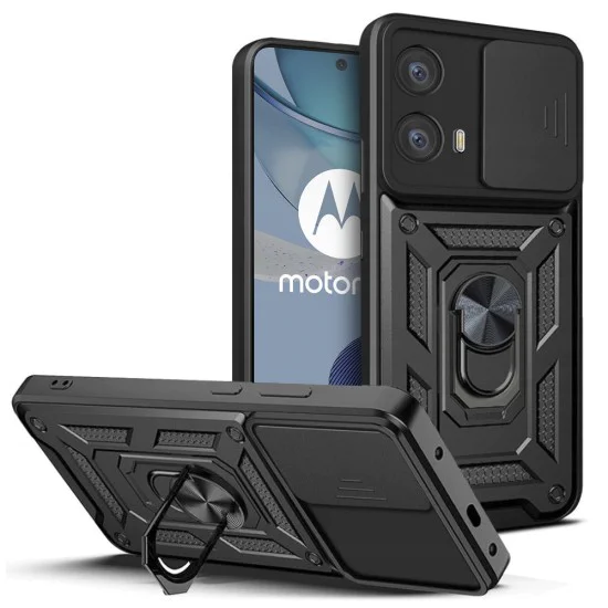 Калъф за Motorola Moto G73 - CamShield Series - черен