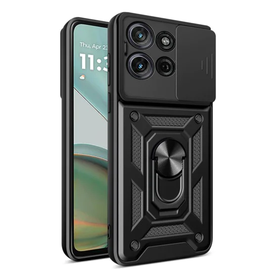 Калъф за Motorola Moto G75 - CamShield Series - черен
