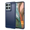 Калъф за Motorola Moto G75 - Carbon Silicone - Blue