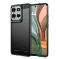 Калъф за Motorola Moto G75 - Carbon Silicone - Черен