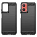 Калъф за Motorola Moto G75 - Carbon Silicone - Черен