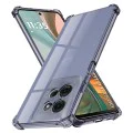 Калъф за Motorola Moto G75 - Techsuit - Удароустойчив Clear Silicone - Опушено Черен