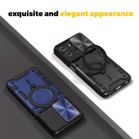 Калъф за Motorola Moto G77 / G67 - CamGuard Pro - Techsuit - Син
