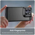 Калъф за Motorola Moto G77 / G67 - Carbon Silicone - Techsuit - Черен