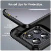 Калъф за Motorola Moto G77 / G67 - Carbon Silicone - Techsuit - Черен