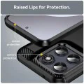 Калъф за Motorola Moto G77 / G67 - Carbon Silicone - Techsuit - Черен