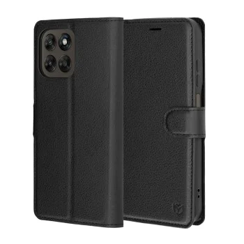 Калъф за Motorola Moto G77 / G67 - Leather Folio - Techsuit - Черен