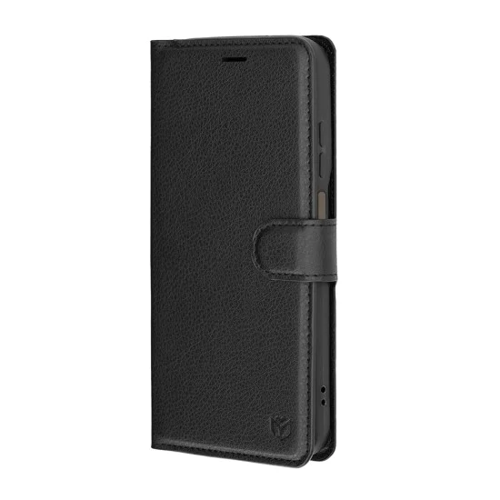 Калъф за Motorola Moto G77 / G67 - Leather Folio - Techsuit - Черен