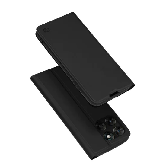 Калъф за Motorola Moto G77 / G67 - Magskin Book - Techsuit - Черен