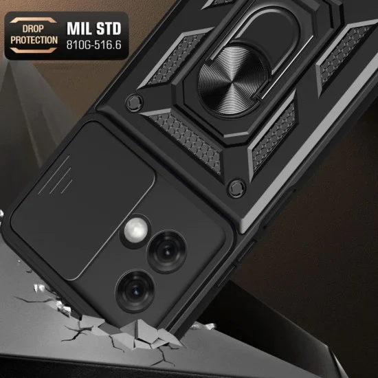 Калъф за Motorola Moto G84 - CamShield Series - черен