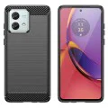 Калъф за Motorola Moto G84 - Carbon Silicone - Черен