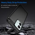 Калъф за Motorola Moto G84 - Carbon Silicone - Черен